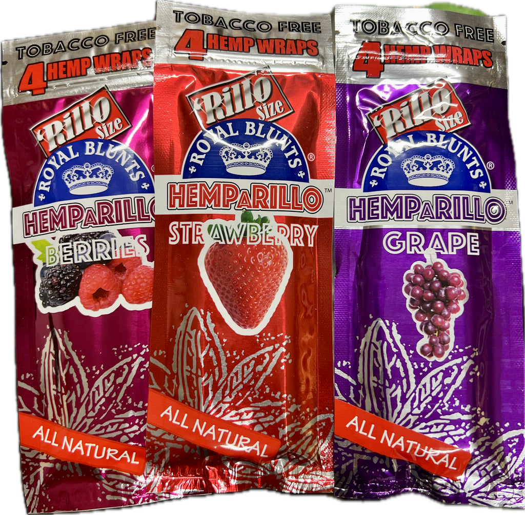 Royal Blunts Hemparillo Hemp Wraps - 3 Count Pouch (Various Flavors)