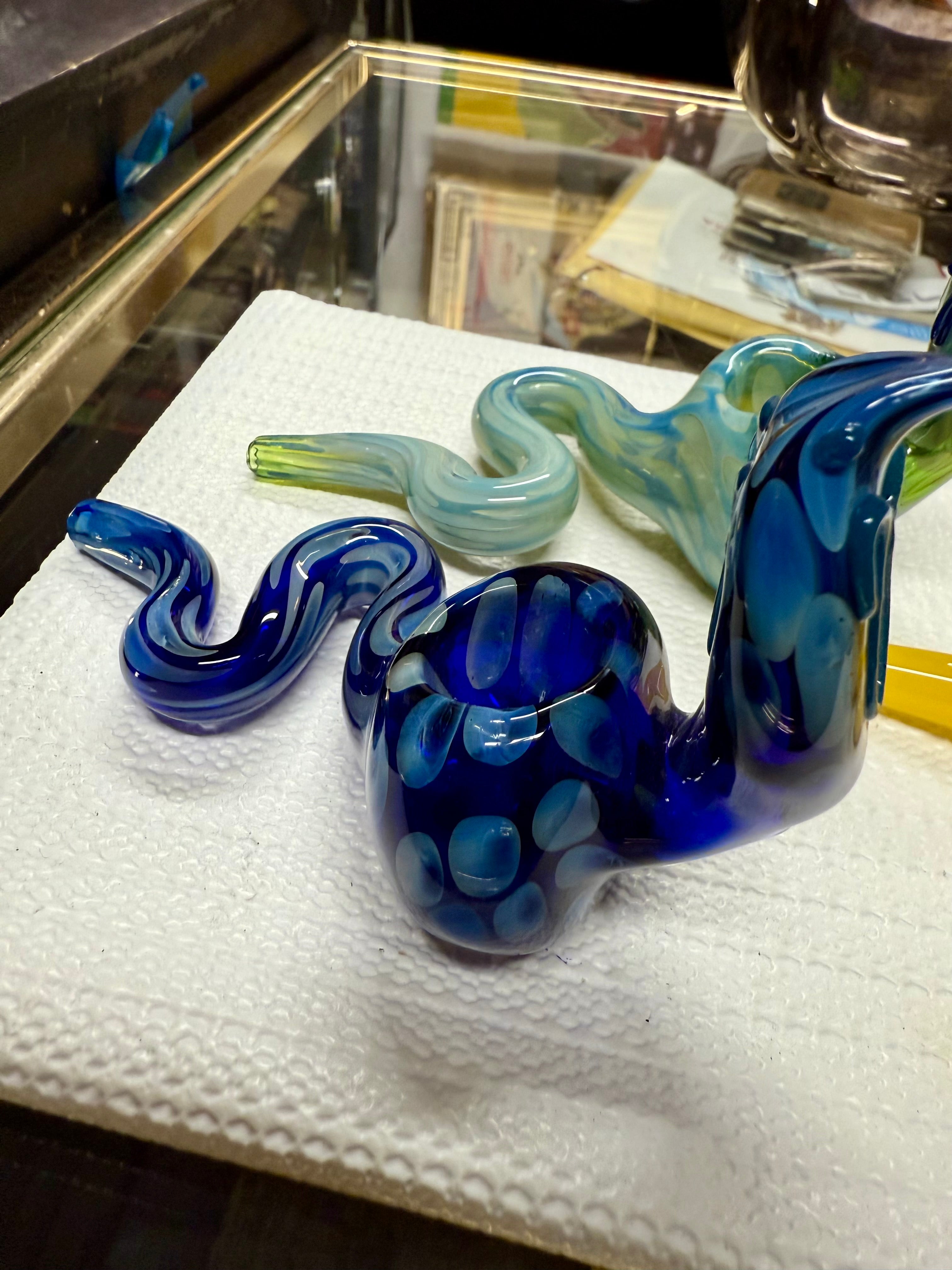 5” COBRA Tobacco Dry Herb Hand Pipe Borosilicate Glass - Colors May Vary