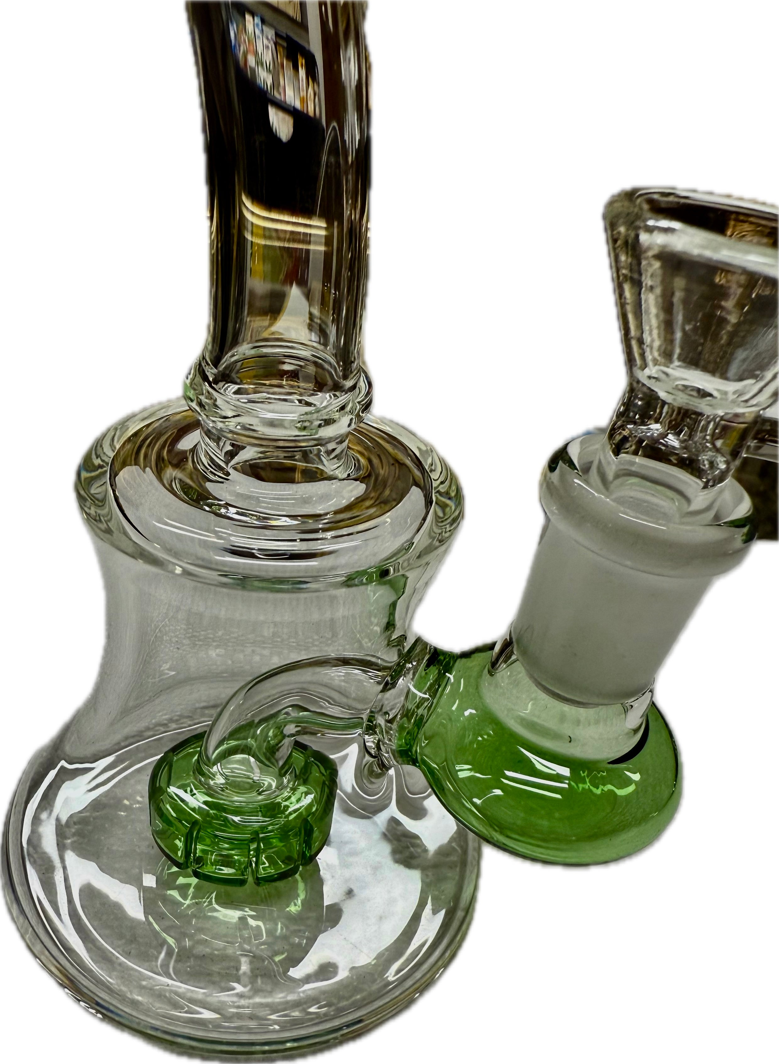 Ripkitty 7” Conical Bong Percolator Color Shower with 14mm Male Bowl