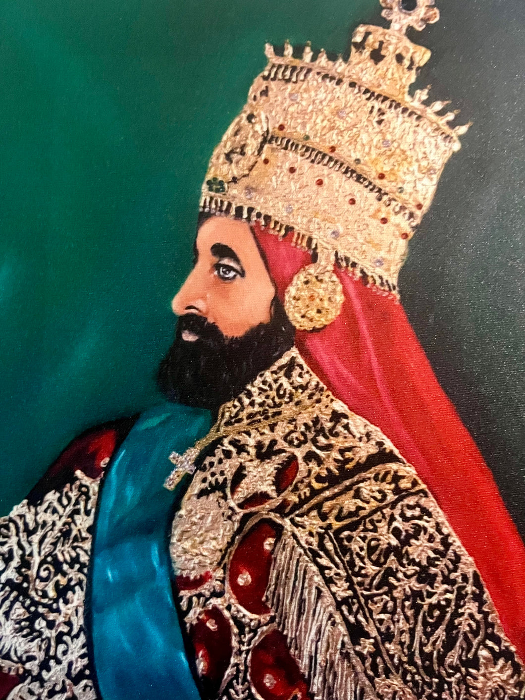 14x11 Ripkitty x Fawaz “Coronation Crown of Emperor Haile Selassie” Canvas Art Print