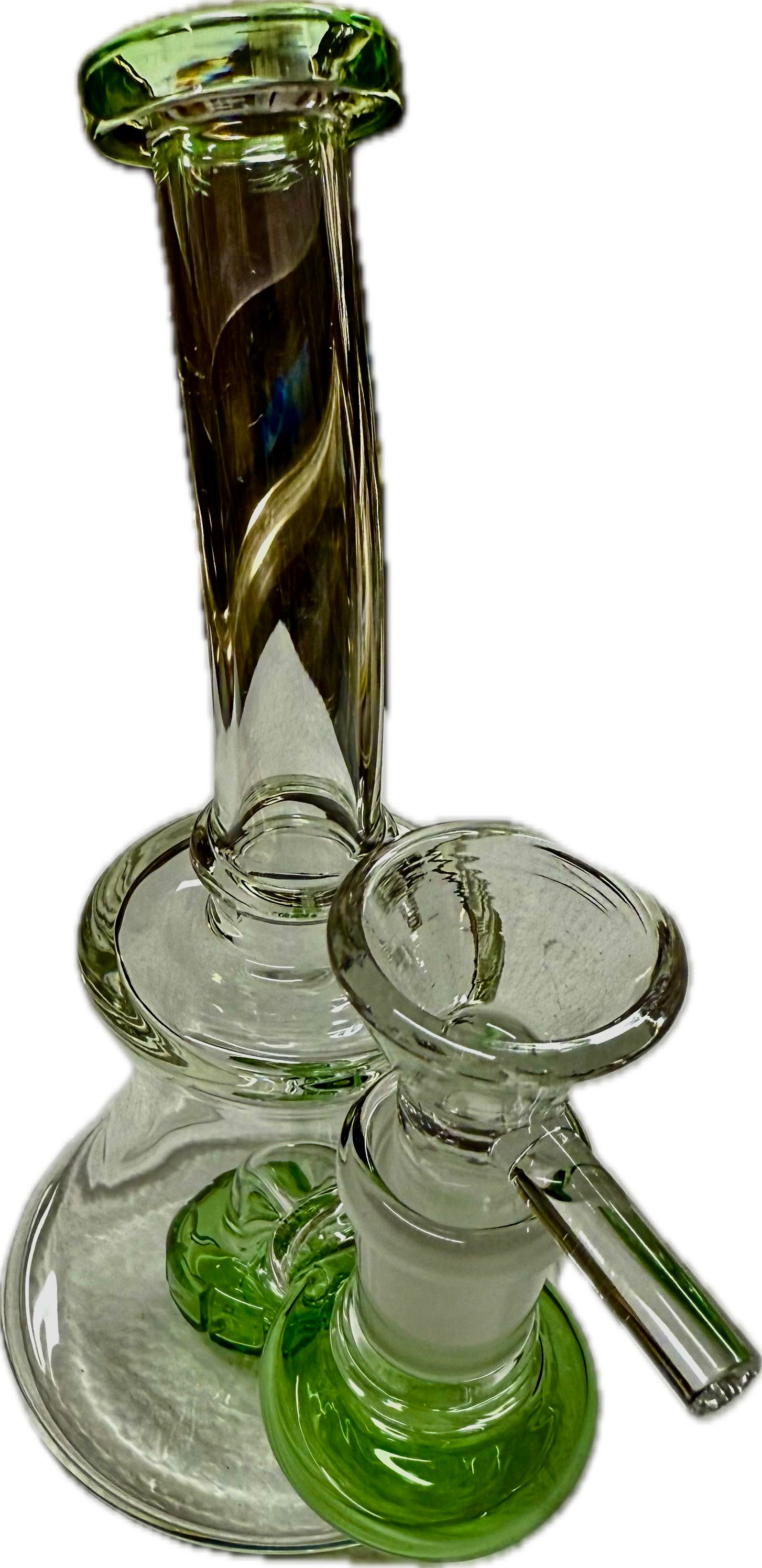 Ripkitty 7” Conical Bong Percolator Color Shower with 14mm Male Bowl