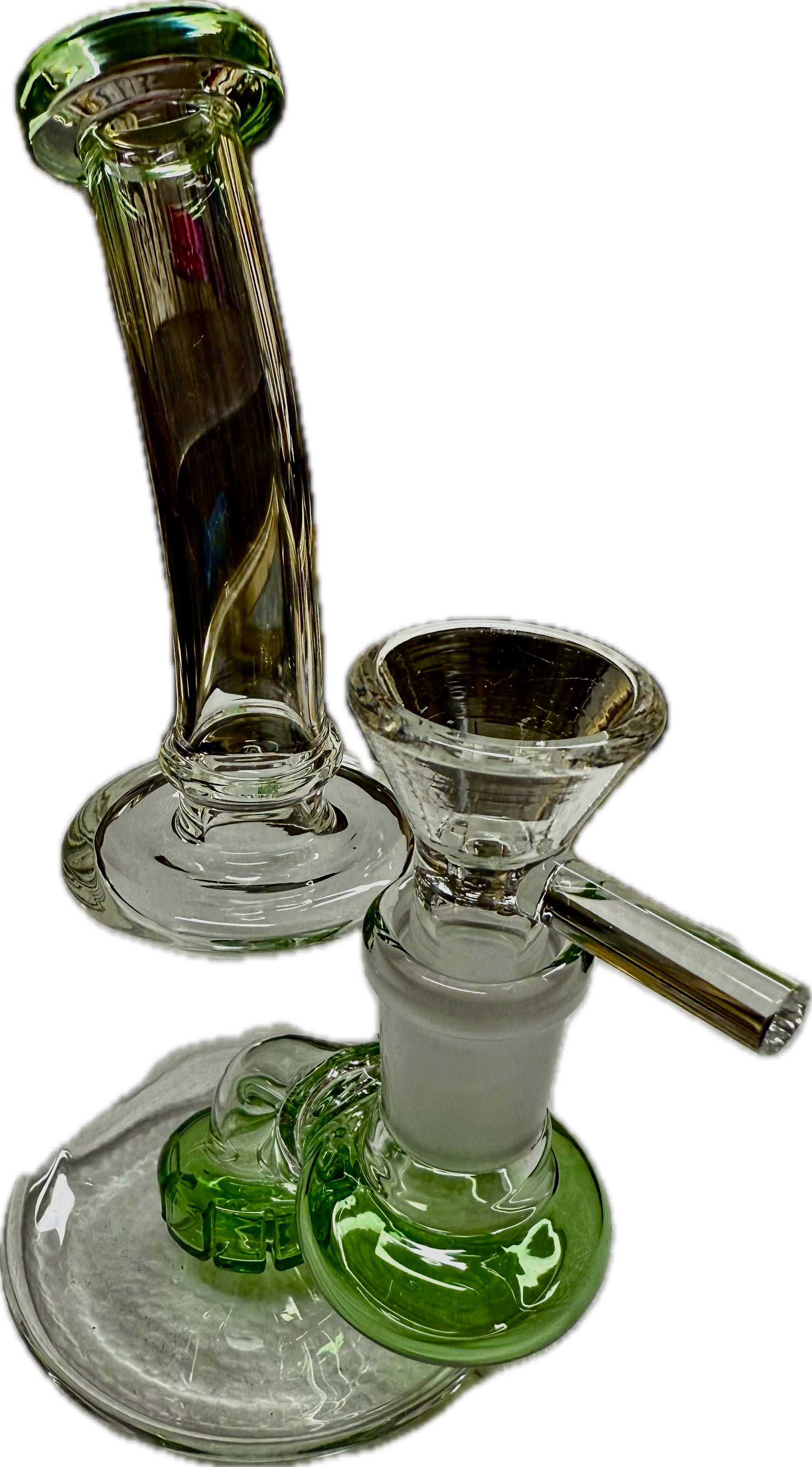 Ripkitty 7” Conical Bong Percolator Color Shower with 14mm Male Bowl