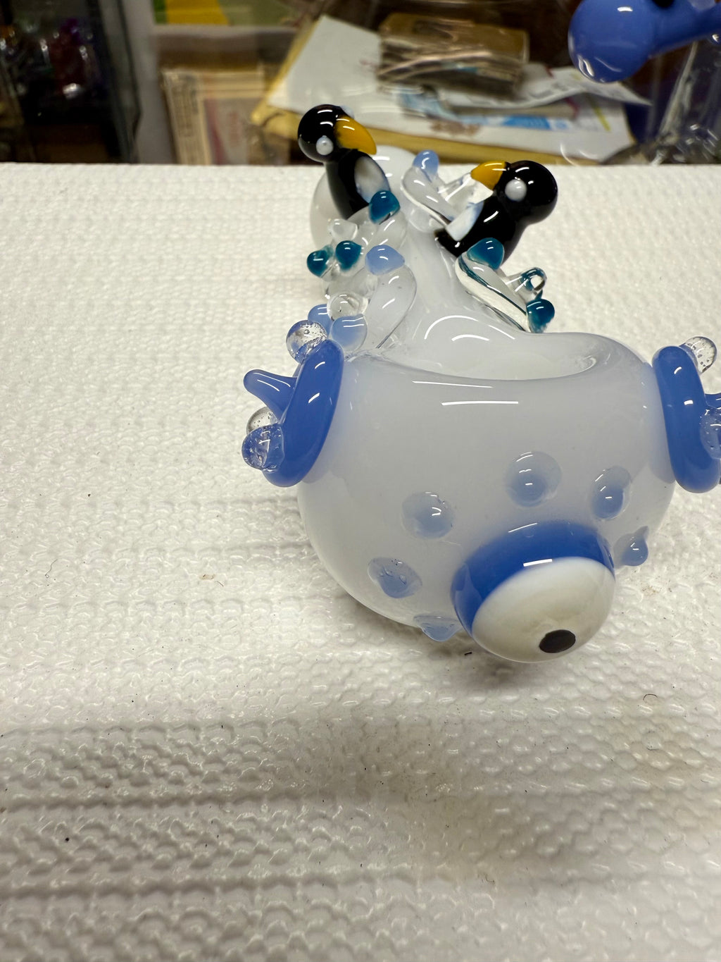 Ripkitty 4.5" Borosilicate Glass Spoon Pipe | Penguin Art Series (Dry Herb/Tobacco)