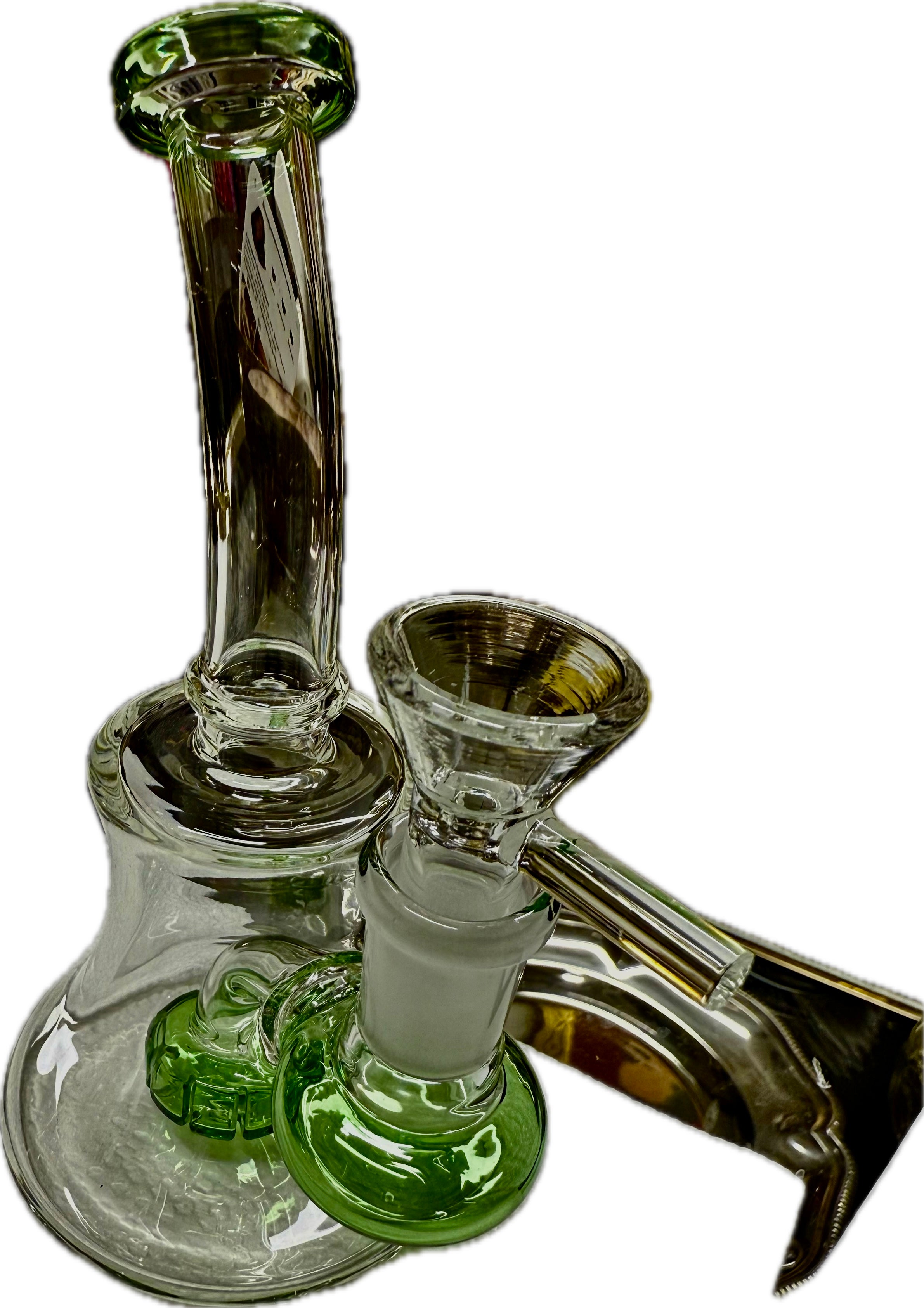 Ripkitty 7” Conical Bong Percolator Color Shower with 14mm Male Bowl