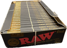 Load image into Gallery viewer, Raw Unrefined Classic Black 1.25 (1 1/4) Size Cigarette Rolling Papers (3 Count)
