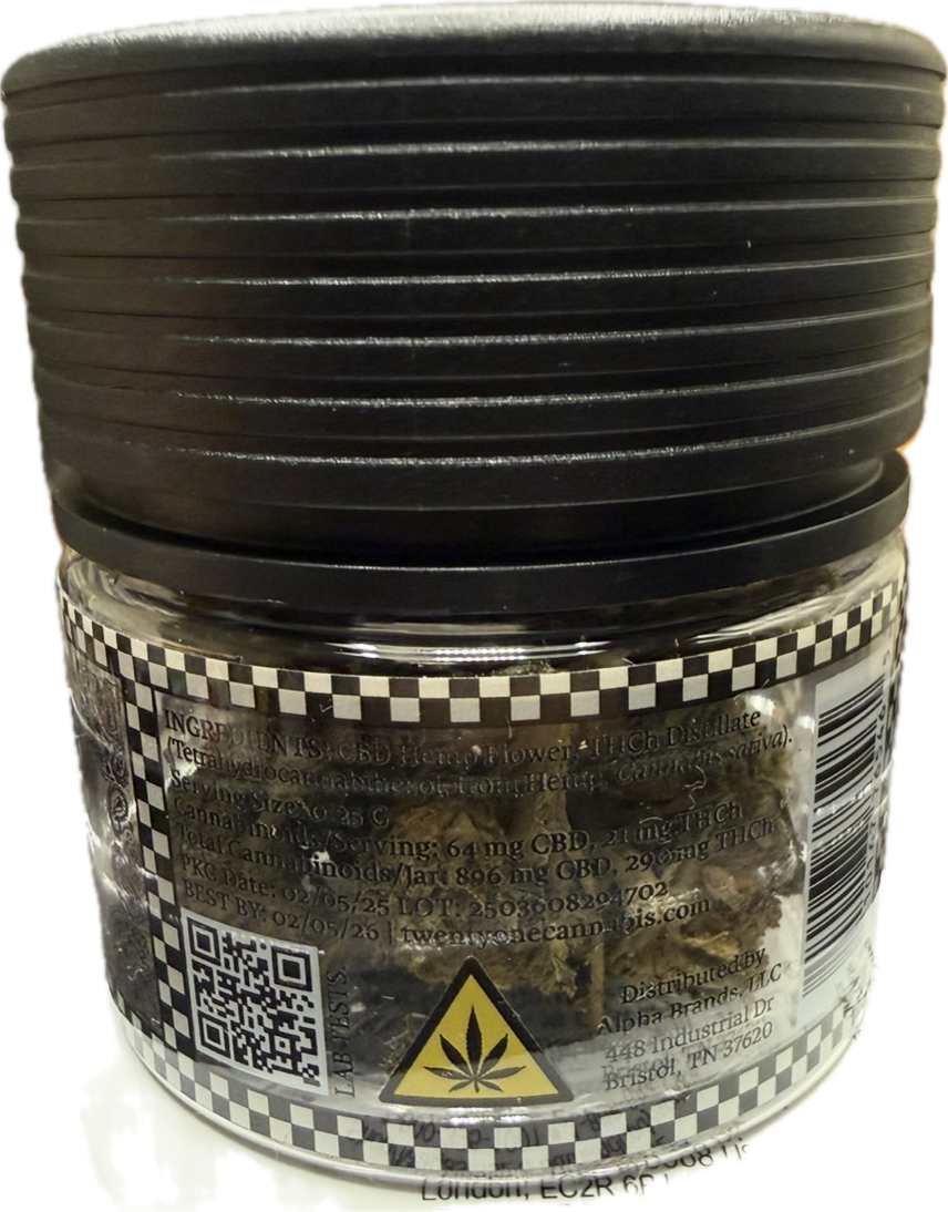Twenty One Cannabis - THCH / THCP Infused Flower (1/8th Jar)