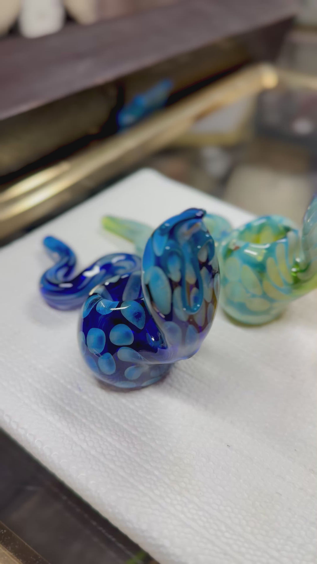 5” COBRA Tobacco Dry Herb Hand Pipe Borosilicate Glass - Colors May Vary