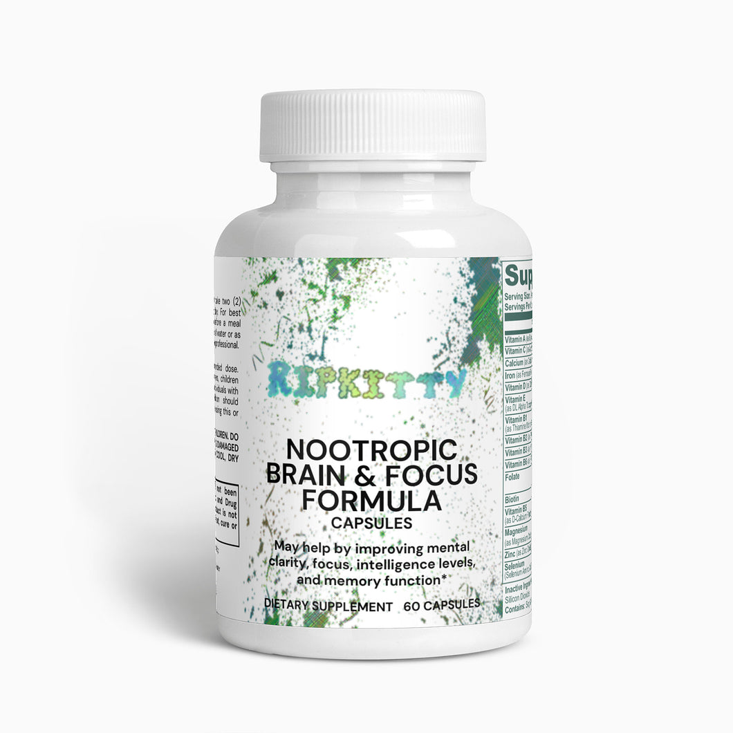 Ripkitty Nootropic Brain & Focus Formula 60 Capsules